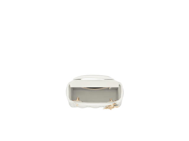 Dior Dior Mini Lady Dior Bag In Latte Cannage Lambskin With Pale Gold-Finish Metal - view 3