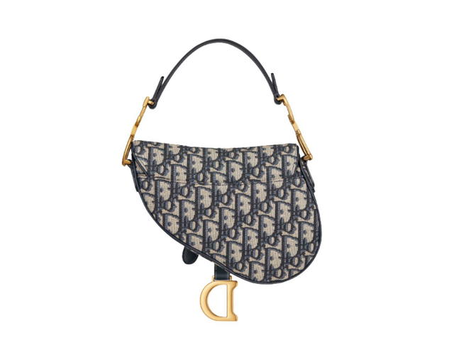 Dior Dior Mini Saddle Bag Blue Dior Oblique Jacquard - view 2