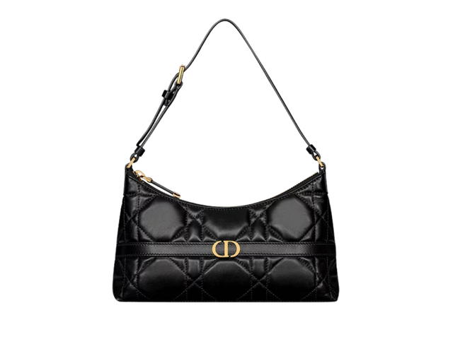 Dior Dior Miss Caro Cigale Mini Bag In Lambskin Leather With Cd signature Gold Hardware Black - view 1