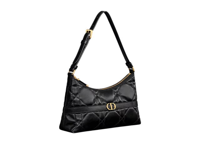 Dior Dior Miss Caro Cigale Mini Bag In Lambskin Leather With Cd signature Gold Hardware Black - view 2