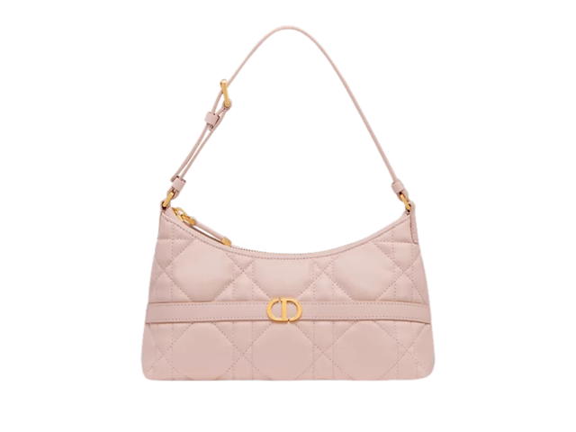 Dior Dior Miss Caro Cigale Mini Bag In Lambskin Leather With Cd signature Gold Hardware Powder Pink - view 1