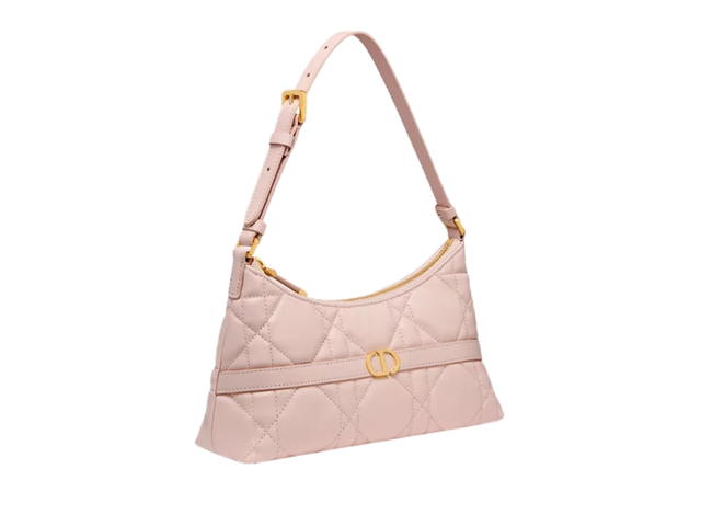 Dior Dior Miss Caro Cigale Mini Bag In Lambskin Leather With Cd signature Gold Hardware Powder Pink - view 2