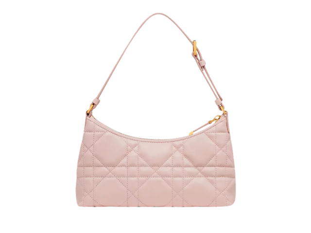 Dior Dior Miss Caro Cigale Mini Bag In Lambskin Leather With Cd signature Gold Hardware Powder Pink - view 3