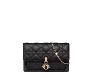 Buy Dior My Dior Daily Pouch With Chain In Black Cannage Lambskin With Gold Hardware at Sasom – Authentic and Ready to Ship