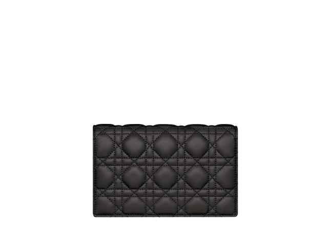 Dior Dior My Dior Daily Pouch With Chain In Black Cannage Lambskin With Gold Hardware - view 5