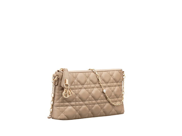 Dior Dior Miss Dior Midi Mini Bag In Biscuit Cannage Lambskin With Gold-Finish Metal Hardware - view 2