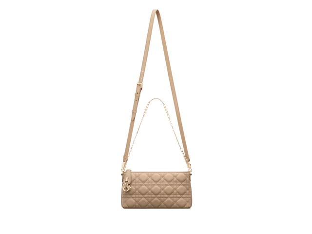 Dior Dior Miss Dior Midi Mini Bag In Biscuit Cannage Lambskin With Gold-Finish Metal Hardware - view 4