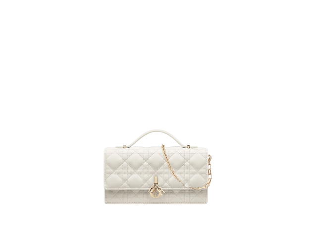 Dior Dior Miss Dior Mini Bag In Latte Cannage Lambskin With Gold Hardware - view 1