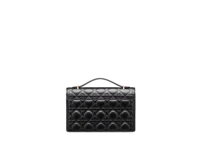 Dior Dior Miss Dior Top Handle Bag In Black Cannage Lambskin With Gold-Finish Metal Hardware - view 2