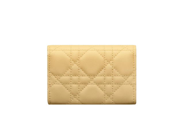 Dior Dior Miss Dior XS Wallet In Pastel Yellow Cannage Lambskin - view 4