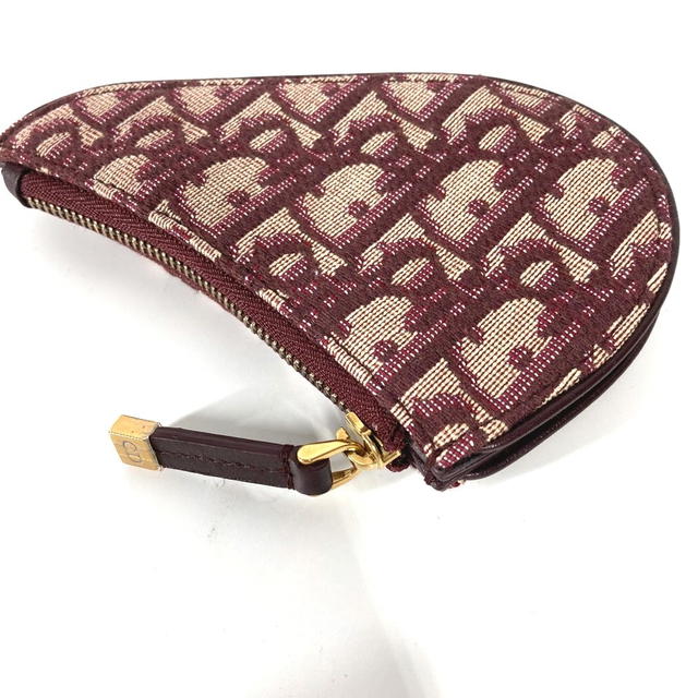 Dior Dior Oblique saddle Wallet Coin Compartment coin purse Canvas/Leather wine-red - view 5