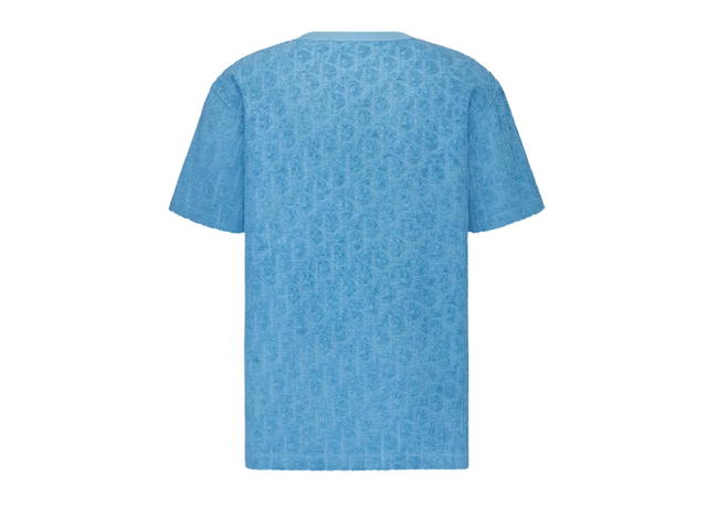 Dior Dior Oblique T-Shirt Relaxed Fit In Terry Cotton Jacquard Blue - view 2