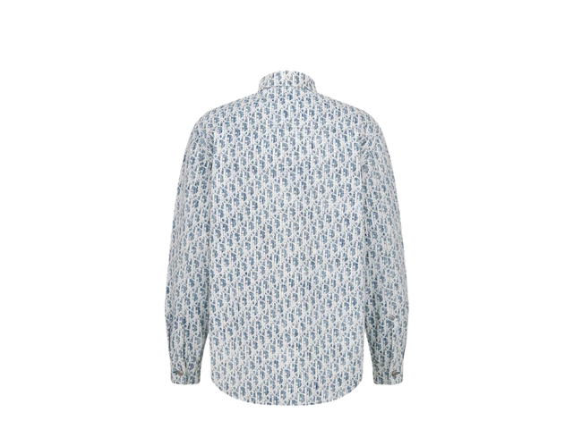 Dior Dior Overshirt Blue And White Dior Oblique Kasuri Cotton Denim Blue White - view 2