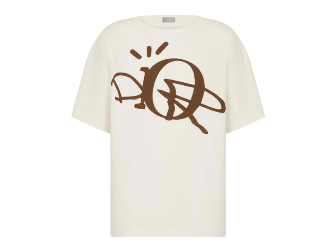 Dior Dior x CACTUS JACK Oversized T-shirt WHITE BROWN