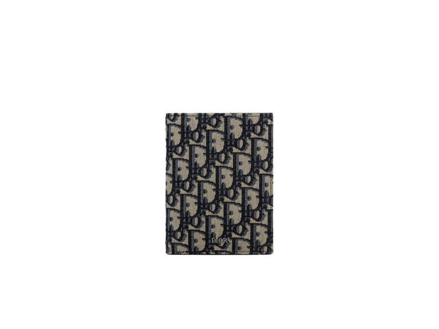 Dior Dior Passport Cover In Beige And Black Dior Oblique Jacquard - view 1