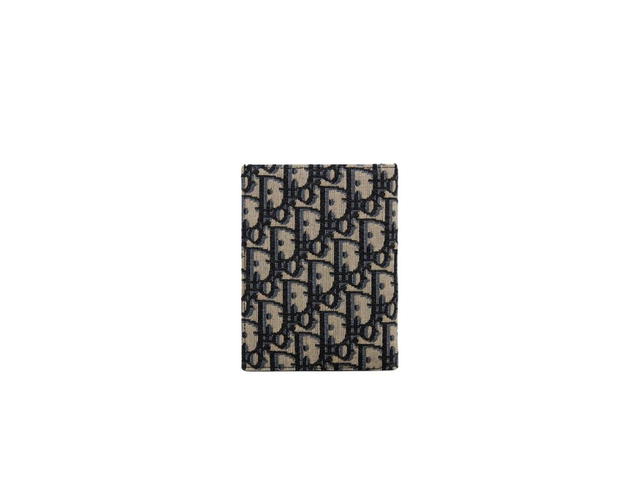 Dior Dior Passport Cover In Beige And Black Dior Oblique Jacquard - view 3