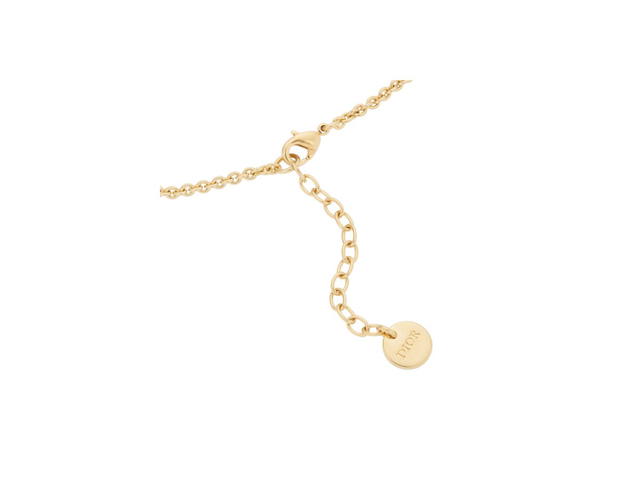 Dior Dior Petit CD Bracelet In Gold-Finish Metal And Silver-Tone Crystals - view 3