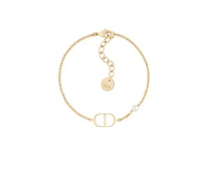 Buy Dior Petit CD Bracelet In Gold-Finish Metal With A White Resin Pearl at Sasom – Authentic and Ready to Ship