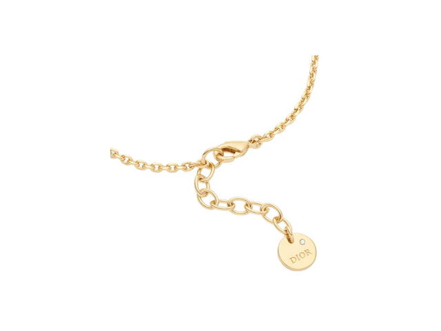 Dior Dior Petit CD Bracelet In Gold-Finish Metal With A White Resin Pearl - view 3