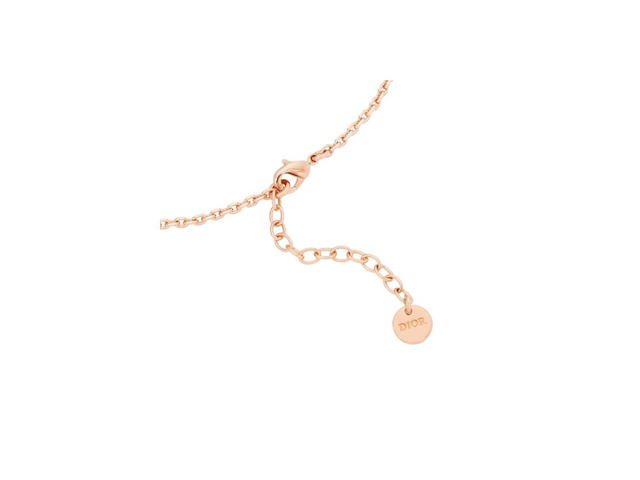 Dior Dior Petit CD Bracelet In Pink-Finish Metal And White Crystals - view 3