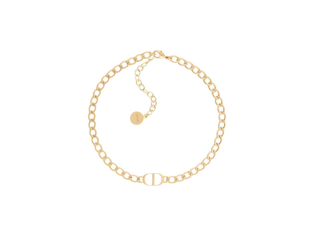 Dior Dior Petit CD Choker Necklace In Gold-Finish Metal