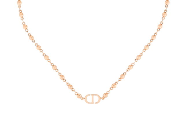 Dior Dior Petit CD Necklace In CD Signature Pink-Finish Metal - view 1
