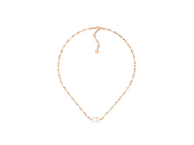 Dior Dior Petit CD Necklace In CD Signature Pink-Finish Metal - view 2