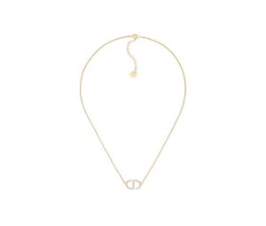 Buy Dior Petit CD Necklace In Gold Finish Metal Silver Tone Crystals at Sasom – Authentic and Ready to Ship