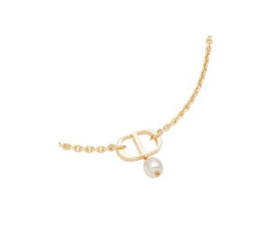Buy Dior Petit CD Necklace In Gold-Finish Metal With A White Resin Pearl at Sasom – Authentic and Ready to Ship