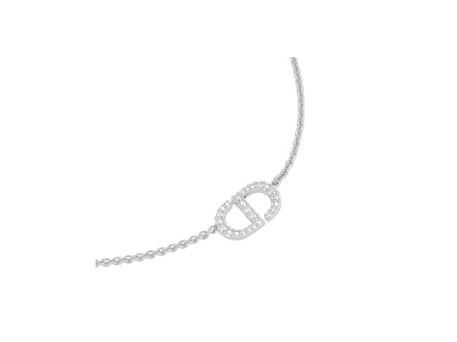Dior Dior Petit CD Necklace In Silver-Finish Metal With White Crystals - view 2
