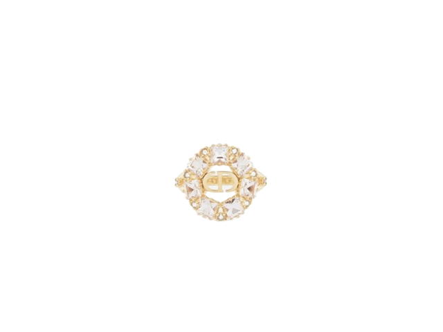 Dior Dior Petit CD Ring Gold-Finish Metal With White and Silver-Tone Crystals - view 1