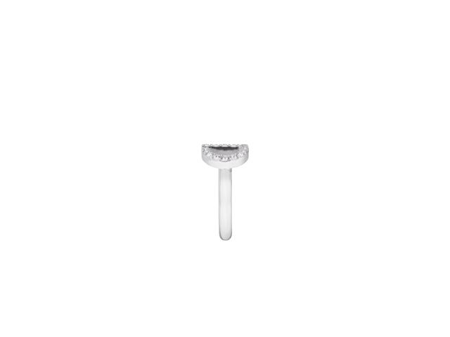 Dior Dior Petit CD Ring In Silver-Finish Metal With White Crystals - view 3