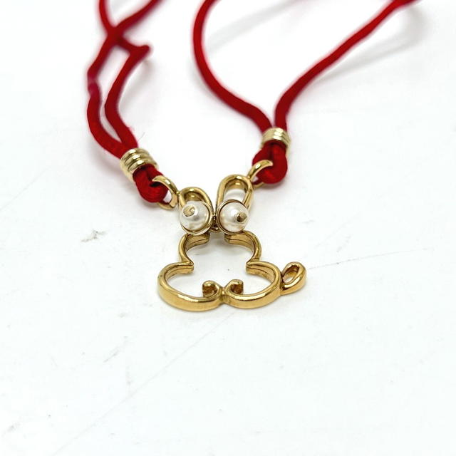 Dior Dior Rabbit motif Necklace Choker Metal Gold - view 3