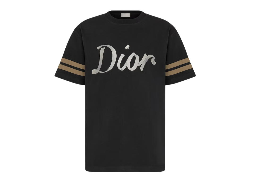 Dior Dior Relaxed Fit Ribbon Logo T-Shirt Black