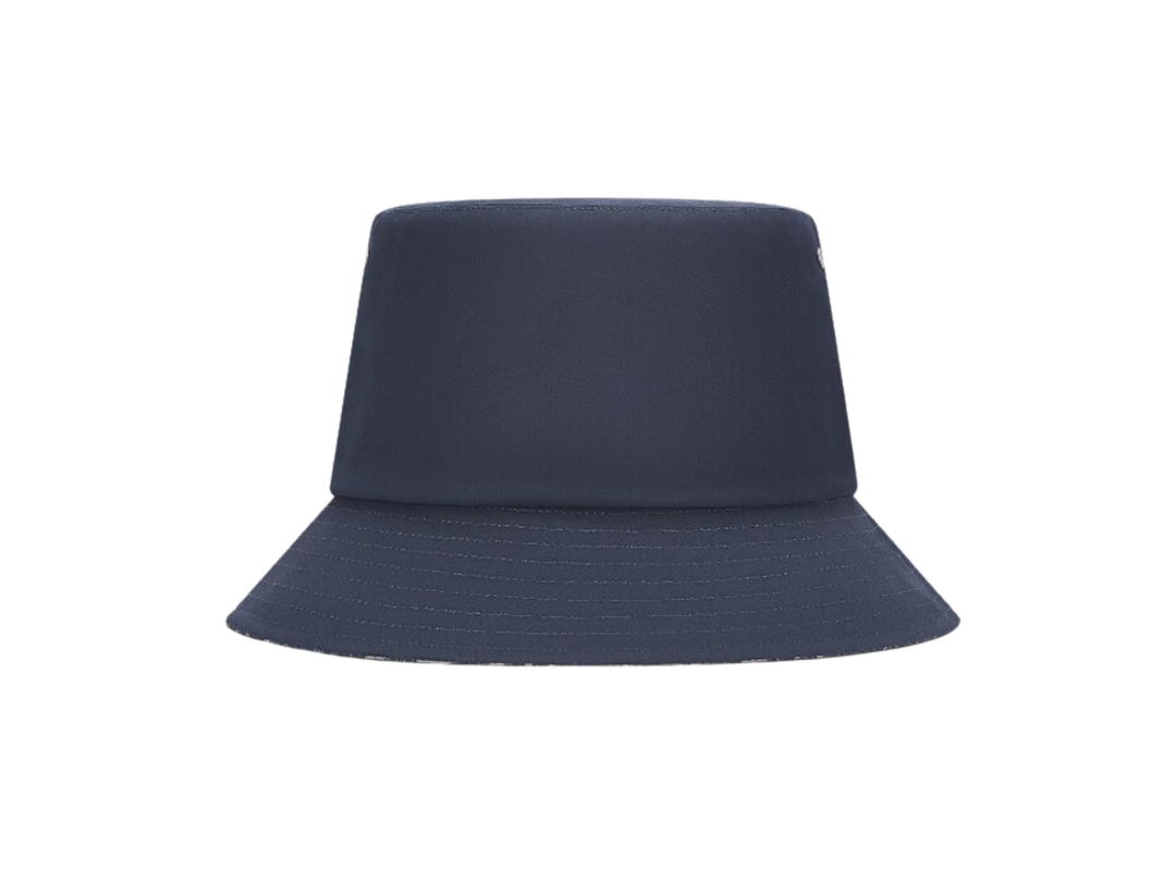 Dior Dior Reversible Teddy-D Small Brim Bucket Hat In Reversible Solid Blue And Blue Dior Oblique Motif