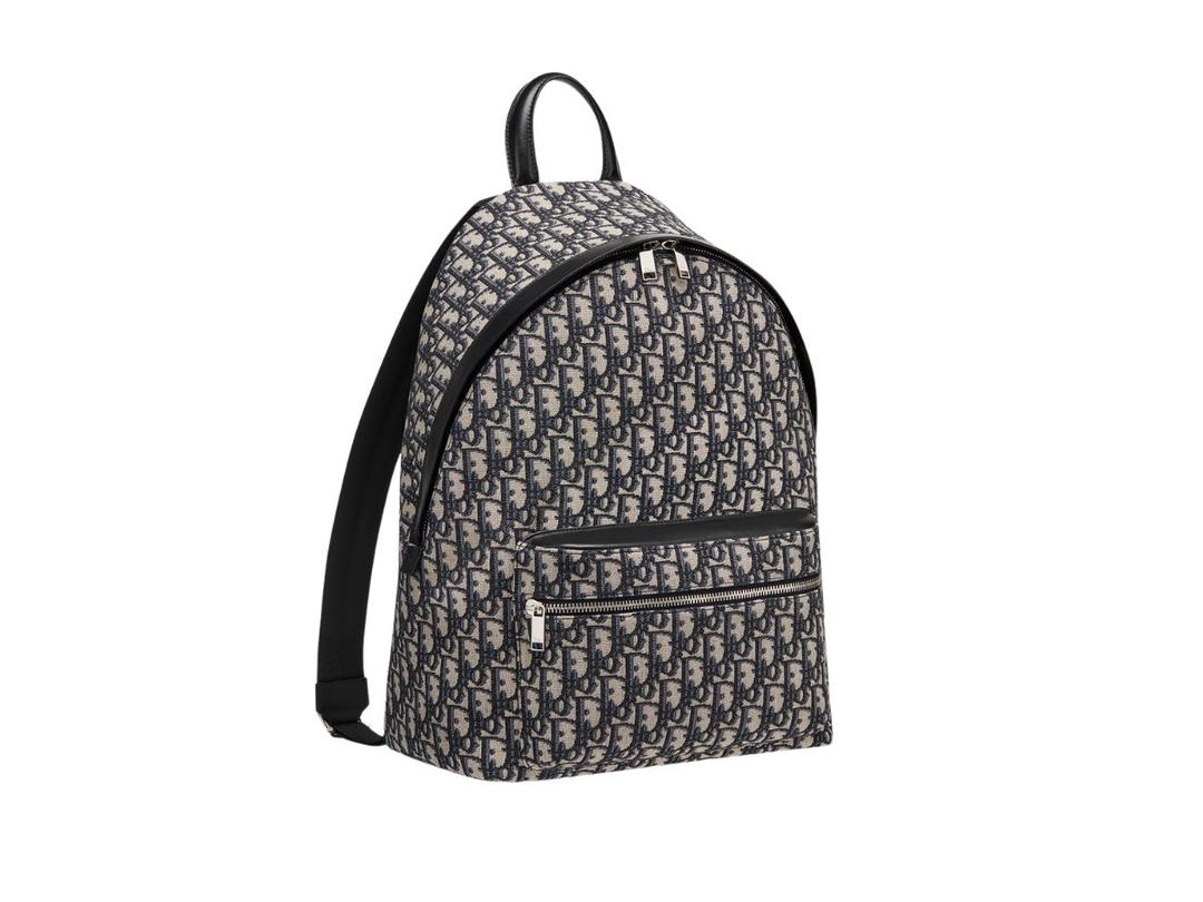 Dior Dior Rider Backpack Beige and Black Dior Oblique Jacquard
