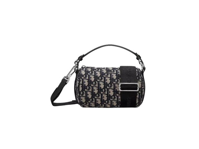 Dior Dior Roller Messenger Bag In Beige-Black Dior Oblique Jacquard With Ruthenium-Finish Brass Hardware - view 1
