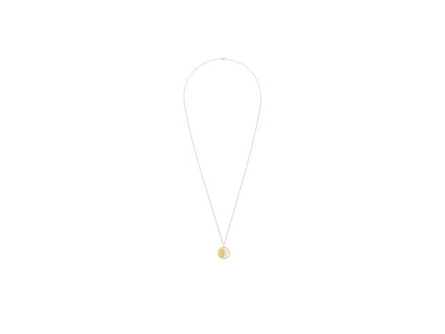 Dior Dior Rose Céleste Necklace In Yellow Gold Diamonds Mother of Pearl And Onyx - view 3