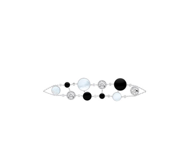 Dior Dior Rose Des Vents Bracelet In 18K White Gold-Diamonds-Mother-Of-Pearl And Onyx - view 2