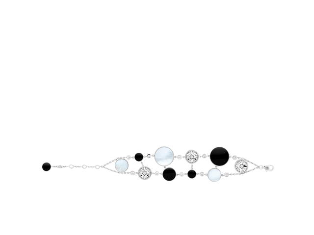 Dior Dior Rose Des Vents Bracelet In 18K White Gold-Diamonds-Mother-Of-Pearl And Onyx - view 4