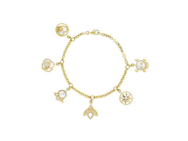 Dior Dior Rose Des Vents Bracelet In Charm 18K Yellow Gold-Diamond And Mother-Of-Pearl - view 1