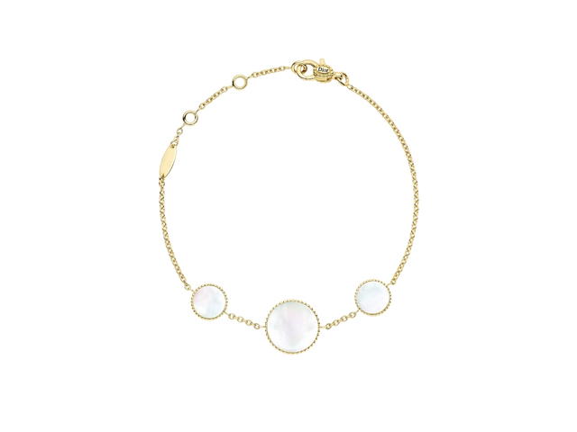 Dior Dior Rose Des Vents Bracelet In Three Oval 18K Yellow Gold-Diamond And Mother-Of-Pearl - view 2