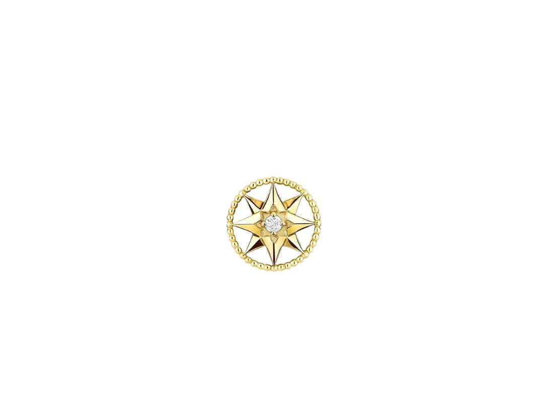 Dior Dior Rose Des Vents Earring, Xs In Yellow Gold And Diamond