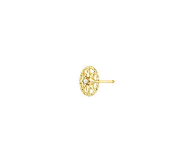 Dior Dior Rose Des Vents Earring, Xs In Yellow Gold And Diamond - view 2