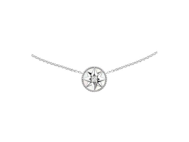 Dior Dior Rose des Vents Necklace In 18K White Gold-Diamond And Mother-Of-Pearl - view 2