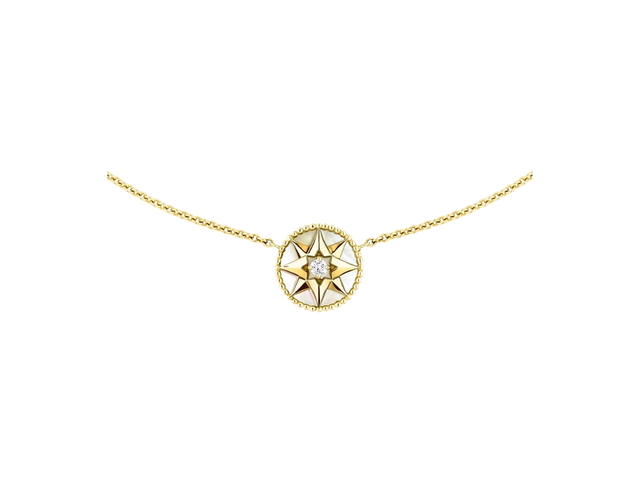 Dior Dior Rose des Vents Necklace In 18K Yellow Gold-Diamond And Mother-Of-Pearl - view 2