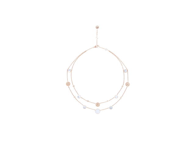 Dior Dior Rose Des Vents Necklace In Pink Gold Diamonds And Mother of Pearl Hardware Pink Gold - view 2