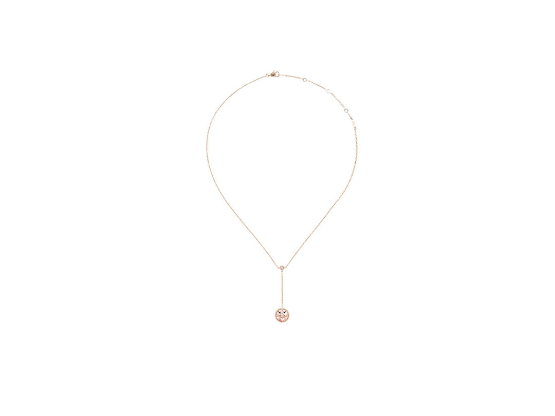 Dior Dior Rose Des Vents Necklace In Pink Gold Diamonds And Pink Opal