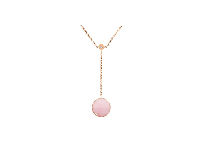 Dior Dior Rose Des Vents Necklace In Pink Gold Diamonds And Pink Opal - view 4