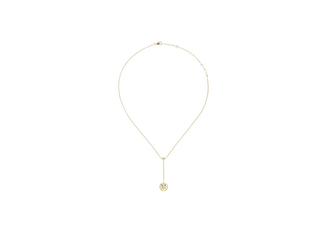 Dior Dior Rose des Vents Necklace In Yellow Gold Diamonds And Mother of Pearl